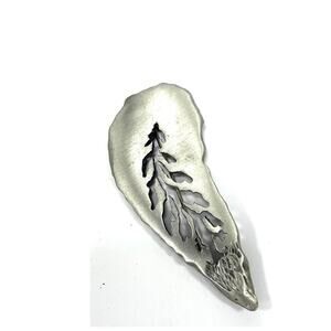 Michael Chartier Signed Pewter Leaf Brooch/Pin. WA282